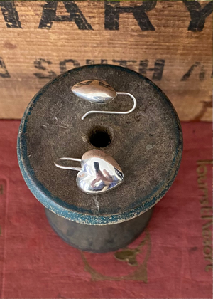 Earrings - Sterling Silver Puffy Heart