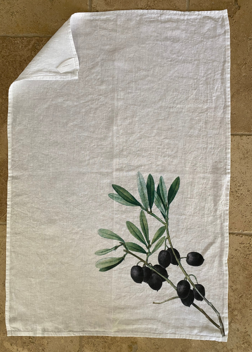 Tea Towel - Olive And Lemon (Set of 2)