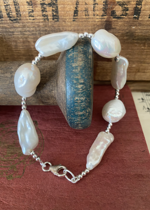 Bracelet - Fresh Water Pearl And Sterling Silver
