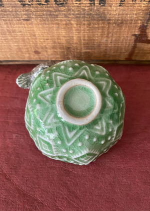 Bowl - Tealight Holder - Ceramic And Pewter Bird