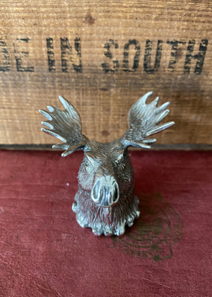 Candle Holder - Toothpick Holder - Pewter Moose