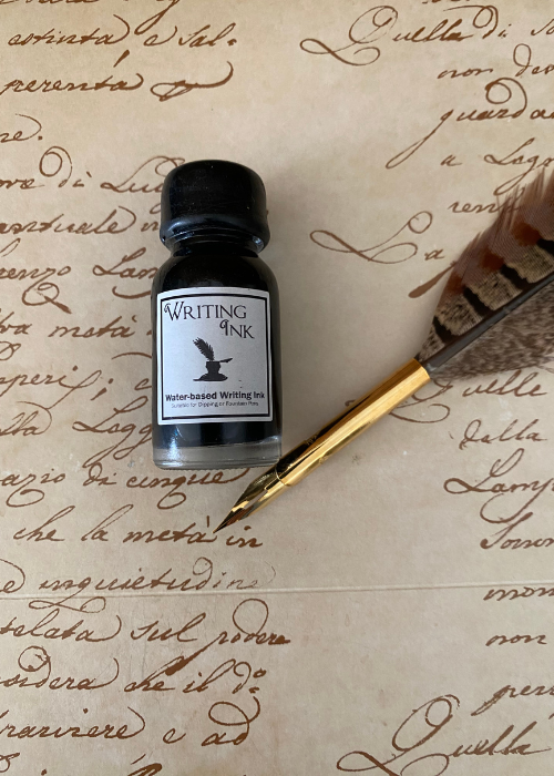 Calligraphy Pen - Pheasant Quill Brown