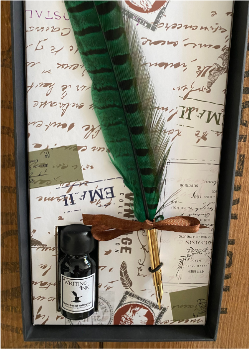 Calligraphy Pen - Pheasant Quill - Green