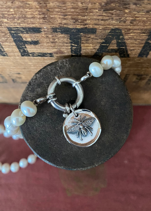 Pendant - Sterling Silver Round Bee