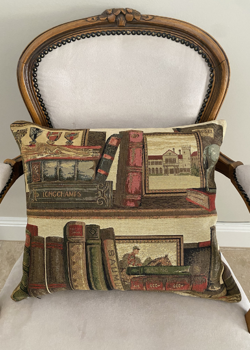 Cushion -Equestrian Library I
