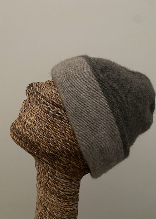 Beanie - Double Thickness - Two Tone - Mocha / Bark