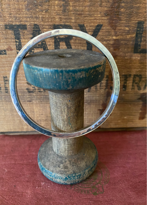 Bangle - Solid Sterling Silver Hammered