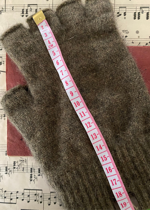 Gloves Fingerless - Possum - Large - Latte