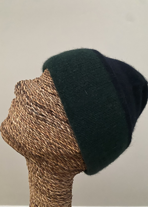 Beanie - Double Thickness - Two Tone - Forest/Navy