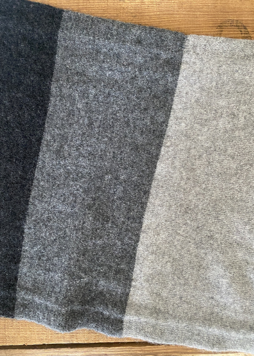 Scarf - Possum - Charcoal Stripe