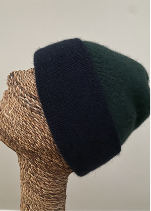 Beanie - Double Thickness - Two Tone - Forest/Navy