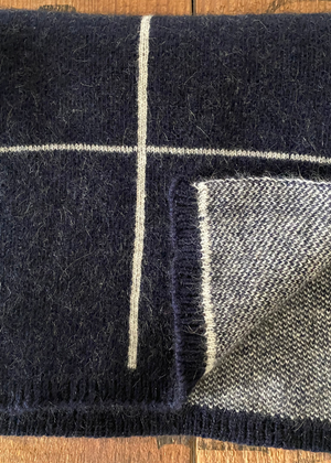 Scarf - Possum - Navy/White