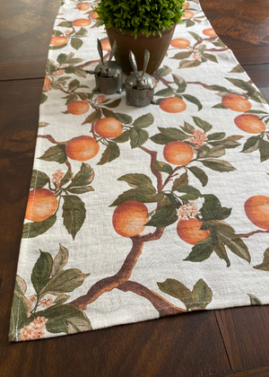 Table Runner - 100% Linen - Spanish Orange