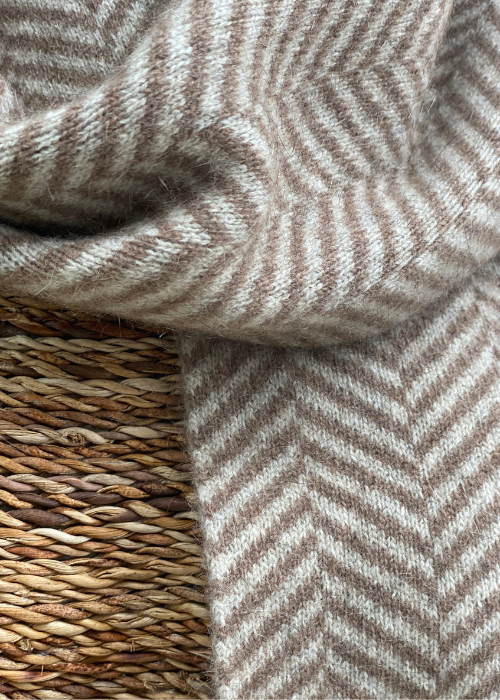 Scarf - Possum Merino Parquet Natural