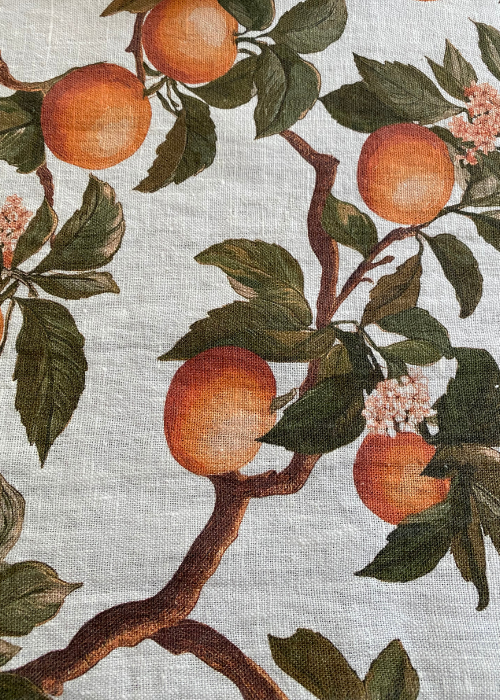 Table Runner - 100% Linen - Spanish Orange