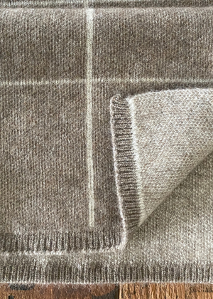 Scarf - Possum - Mocha/White