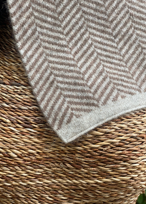 Scarf - Possum Merino Parquet Natural