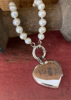 Locket - Sterling Silver Heart With Etched Tree