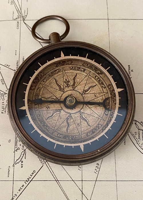 Compass - Antiqued Brass