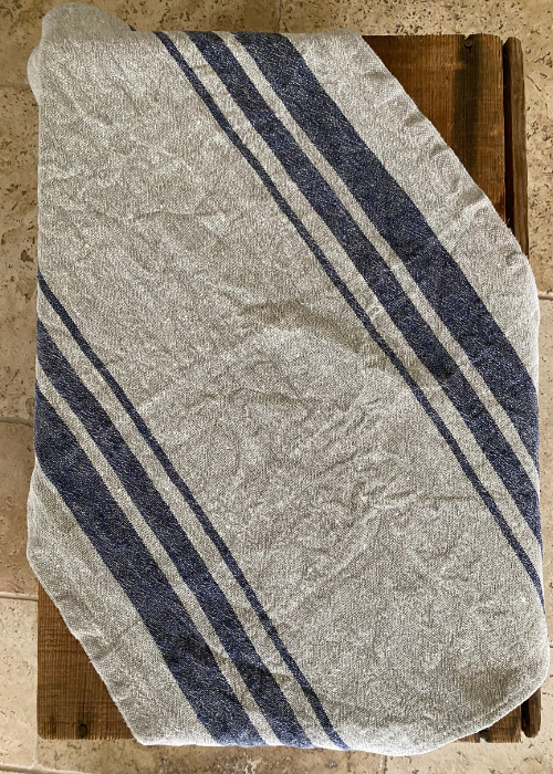 Tea Towel - 100% Linen Blue Stripe