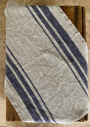 Tea Towel - 100% Linen Blue Stripe