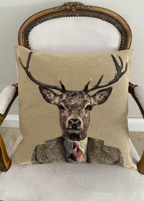 Cushion - Stag With Tie