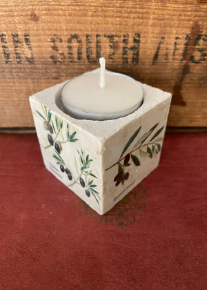Tealight - Marble - Olive