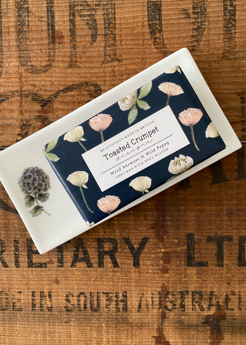 Soap Dish - Bone China - Hydrangea