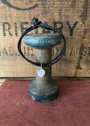 Bracelet - Leather - Mother Of Pearl - Gold Filled