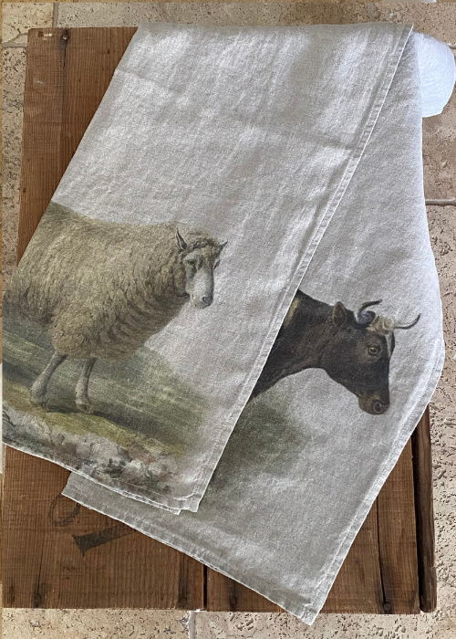 Tea Towel - Cow And Sheep (Set of 2)