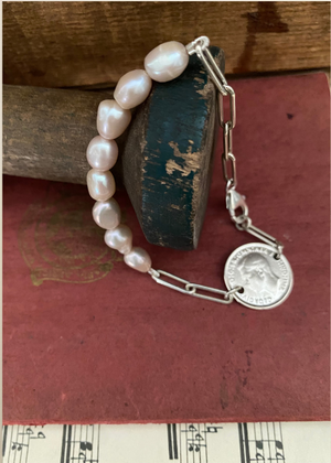Bracelet - Pink Fresh Water Pearl - Sterling Silver