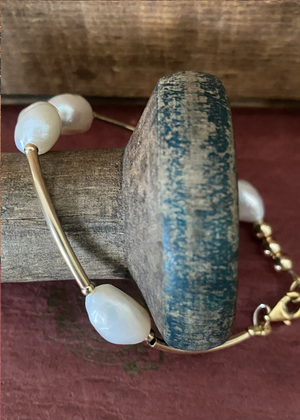 Bracelet - Fresh Water Baroque Pearls - Gold Filled Findings