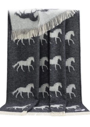 Throw - Soft Black Horse