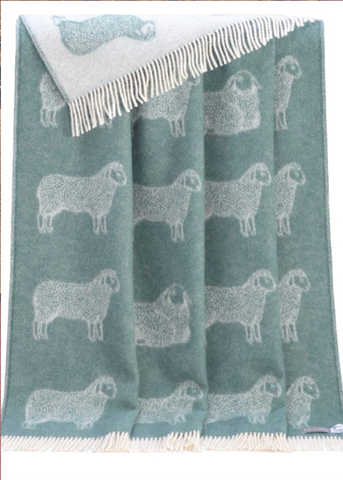 Throw - Sheep - Eucalyptus Blue/Green