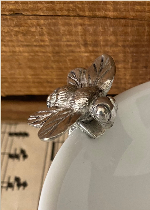 Bowl - Ceramic and Pewter Bee