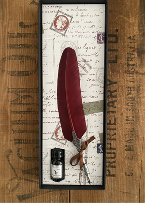 Calligraphy Set - Pewter With Quill