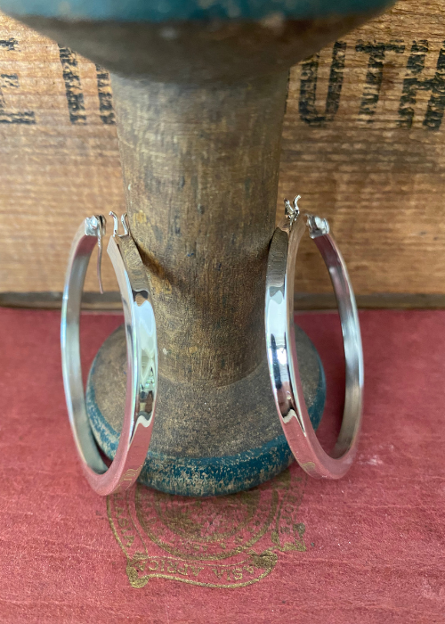 Earrings - Sterling Silver Extra Large Hoops