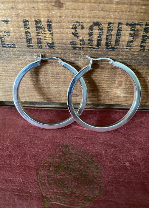 Earrings - Sterling Silver Extra Large Hoops