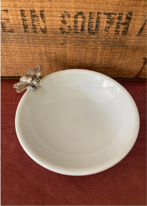 Bowl - Ceramic and Pewter Bee