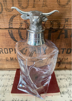 Decanter - Longhorn - Crystal And Pewter