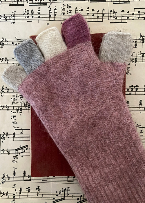 Fingerless Gloves - Lilac