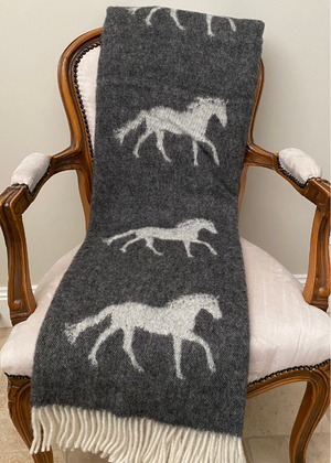 Throw - Soft Black Horse