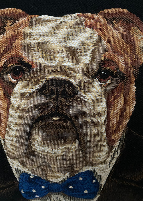 Cushion - Bulldog With Bow