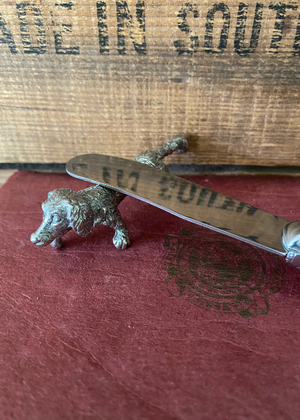 Knife Rest - Pewter Dog