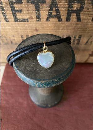 Bracelet - Leather - Mother Of Pearl - Gold Filled