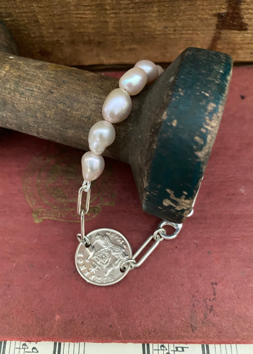 Bracelet - Pink Fresh Water Pearl - Sterling Silver