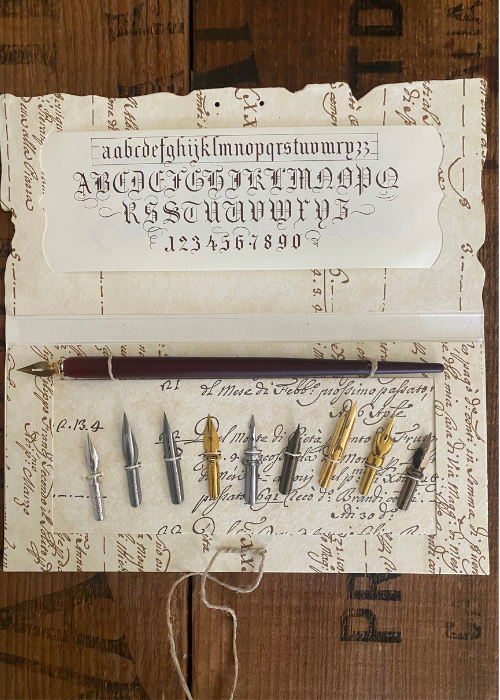 Calligraphy Set With Wooden Dip Pen And Ten Nibs