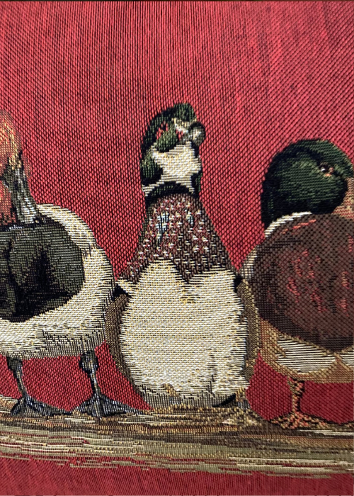 Cushion - Ducks Red Background