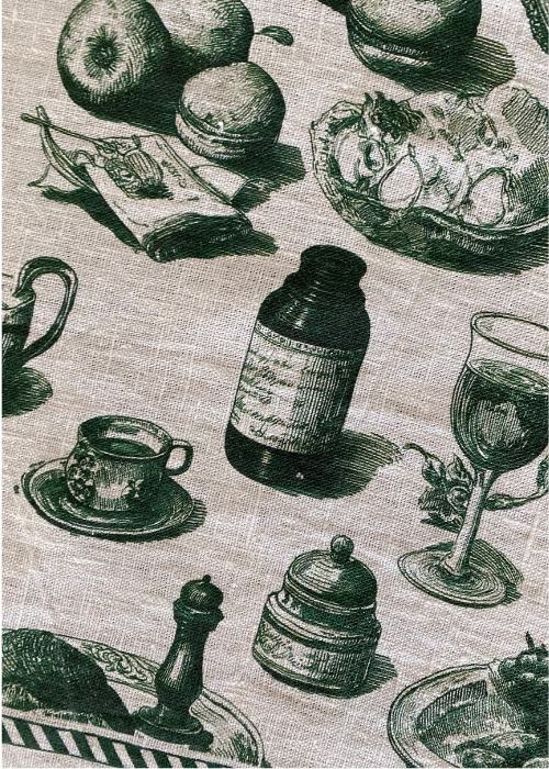 Tea Towel - Linen Bon Appetit - Green