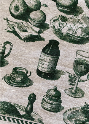 Tea Towel - Linen Bon Appetit - Green